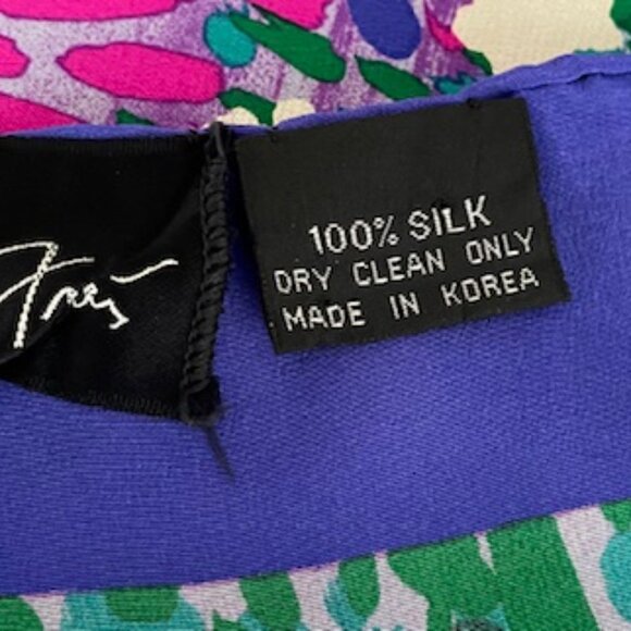 Vintage Diane Freis Vibrant Square Silk Scarf - Picture 3 of 3